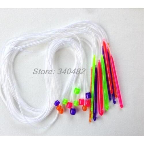 Free Shipping Afghan carpet colorful Acrylic crochet hooks 12pcs size 3.0-10.0mm crafts crochet for DIY knitting needlework