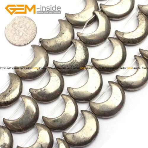 Pryite Beads Moon Star Shape Silver plated Gray Selectable Size,Natural Stone Beads For Jewelry Making Diy Bracelet 15"