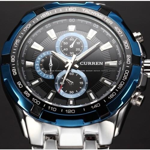 CURREN Mens Watches Top Brand Luxury Gold Black Quartz Man Watch Men Military Sport Clock Male Wristwatch 8023 Relogio Masculino