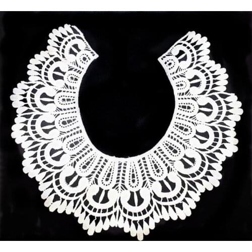Flower Lace Round Neckline Collar Fabric,DIY handmade Wedding Dress Lace Collar For Sewing Supplies Crafts Scrapbooking