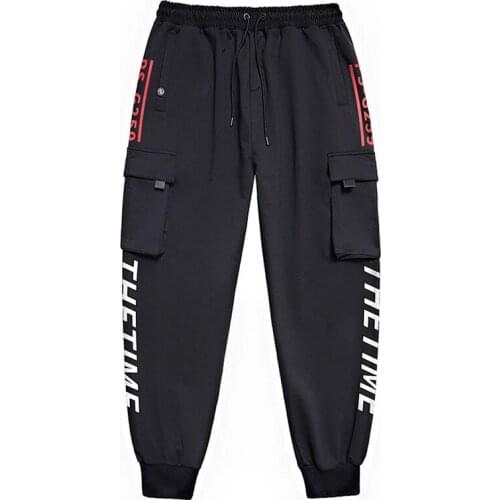 Plus 7XL 6XL 5XL 2020 Fashion Men Black Joggers Pants Mens Big Pockets Slim Fit Cargo Pants Male Streetwear jogging pants men