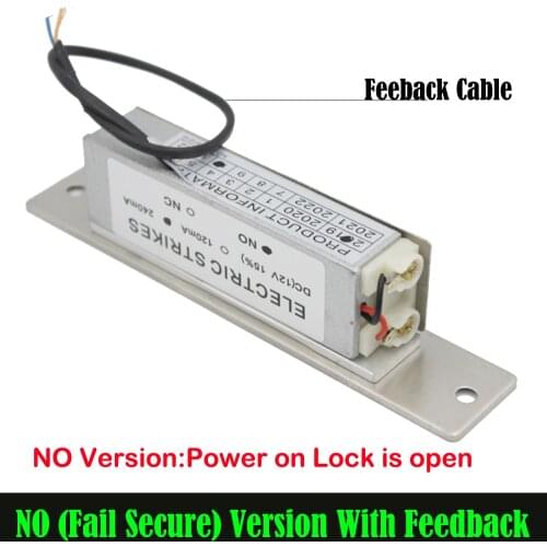 Stainless steel DC 12V Electric Strike lock electronic door lock Access Control lock Fail safe Fail secure Electric Lock