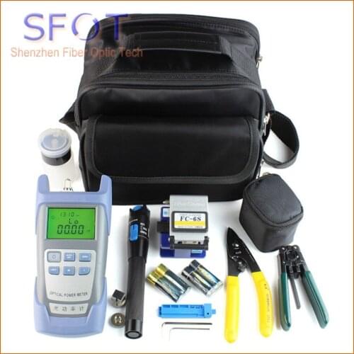 FTTH Optical Fiber Termination Tool Kit with Fiber Cleaver . Power Meter,Stripper, Etc