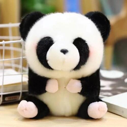 Like Real Wild Animals Plush Toys Round Cute Lifelike Panda Elephant Monkey Stuffed Dolls Gifts For Kids Boy Girls