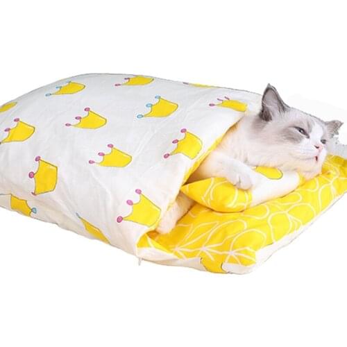 Pet Dog Beds Soft Warm Puppy House Warming And Cozy Winter Warm Cats House B2QB