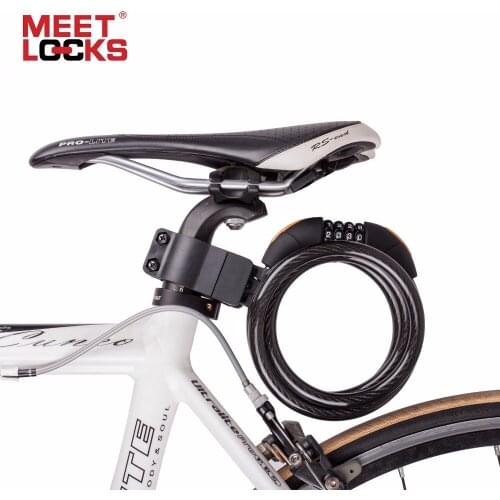 MEETLOCKS Bike Locks Bicycle Lock Anti-theft Coiled Cable Lock Changeable Code Bicycle Accessories Cycling Candado Bicicleta