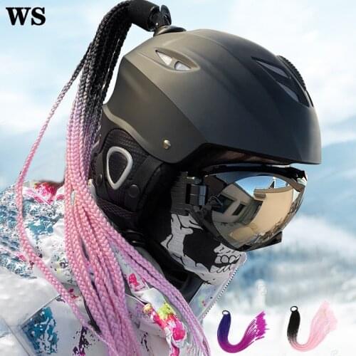 2021 new motorcycle helmet braid lady braid motorcycle helmet 13 color double twist braid ponytail with bow sucker sticker
