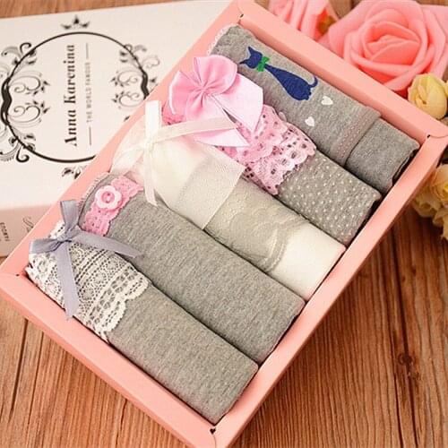New 5Pcs/Lot Girl Panties Lace cartoon Underwear Kids Briefs Cotton Lingerie Soft Comfortable 12-22year Young womens underwear