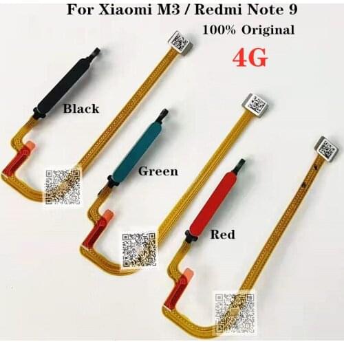 Original Fingerprint Sensor Flex Cable For Xiaomi POCO M3 Redmi Note 9 Touch ID Home Main Buttons Connector Fingerprint scanner