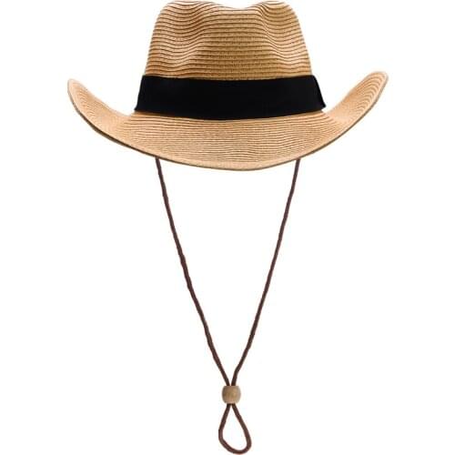 Dad Large Size Panama Hats Lady Beach Wide Brim Straw Cowboy Hat Man Summer Sun Cap Plus Size Fedora Hat 58cm 60cm 62cm