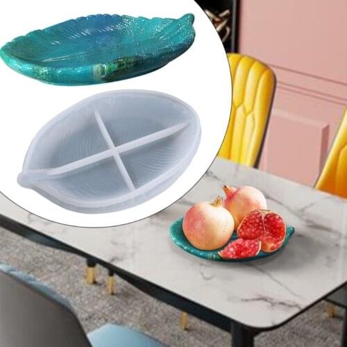 M2EA Silicone Resin Tray Molds Leaf Storage Tray Mould Suitable for Jewelry Holders Coasters and Cake Stands