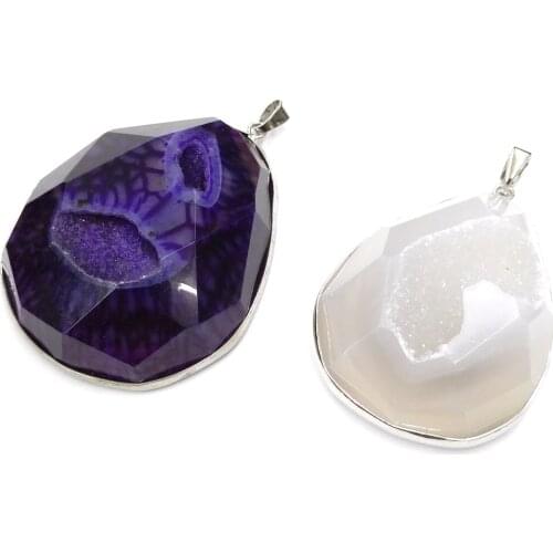 Natural Stone Agates Pendants Water drop shape Pendant for Jewelry Making Diy necklace accessories Size 40x60mm-48x65mm