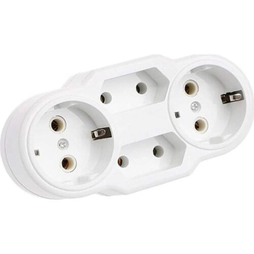 Portable Triple Plug Protective Contact Multiple Plug Practical Power Distribution Adapter EU To Russian Conversion Socket