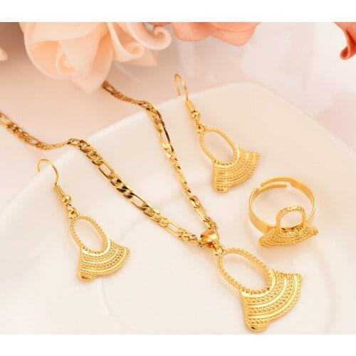 Handmade crystal BAG Pendan Necklaces Earrings Gold Color PNG Jewellery Set Papua New Guinea Wedding party women girls gifts