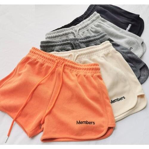 2021 New Letter Printed Casual Shorts Women Summer Fashion Loose All-Match Female Korean Elastic Waist Chic Harajuku Punk Shorts