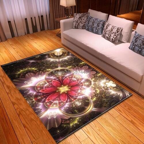 Nordic Carpet for Living Room Bedroom Children Bedside Mat 3D Flowers Pattern Decorative Carpet Home Kids Room Hallway Floor Rug