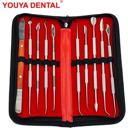 Dental Wax Carver Mixing Spatula Knife Stainless Steel Teeth Wax Carving Kit Dentistry Dentist Tools Dental Instrument Materials