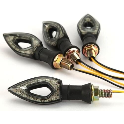 Motorcycle LED Turn Signal Light Amber Blade Lamp Indicator Blinker Waterproof Universal Flashing Moto Bike Super Bright