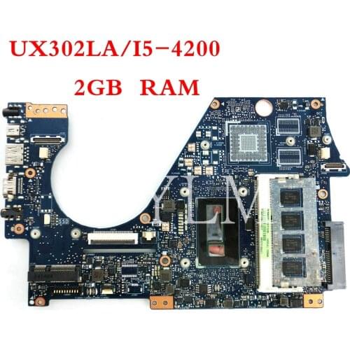 UX302LA Onboard I5-4200 CPU With 2GB RAM mainboard For ASUS UX302L UX302LA UX302LNB UX302 Laptop motherboard 100% Tested Working