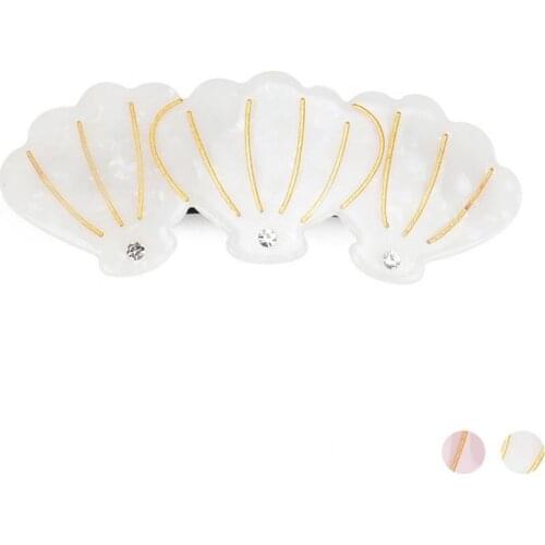 Sea Shell Hair Barrette - Beauty Hair Clip for Women Girl Hair Accessories - Fashion Hair Ornament for Tiara Wedding Prom Wear