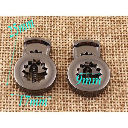 10 pcs Gunmetal Double Barrel Toggle Cord Lock,Stopper Spring Buckle,Spring Buckle Connector Buckle,Cylinder Stopper Toggle