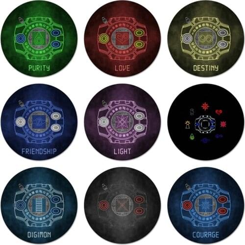 58mm Digimon logo Icons Pins Badge Decoration Brooches Metal Badges For Backpack Decoration