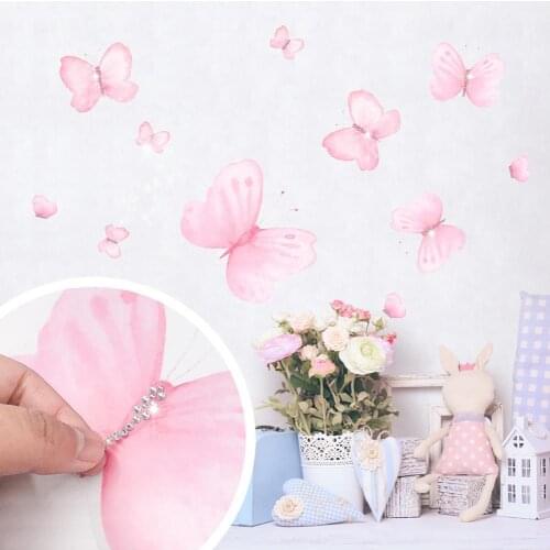 1 Set Butterfly Shape Sticker Beautiful Decorative DIY Butterfly Wall Sticker Art Decal Home Decor for Kids