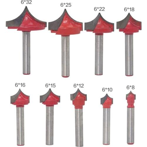 1pc 6mm Shank CNC tools solid carbide round nose Bits Round Point Cut Bit Shaker Cutter Tools For Woodworking