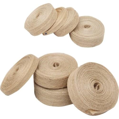 10Meters Natural Jute Burlap Hessian Ribbon Wedding Birthday Party Decoration DIY Scrapbooking Crafts Gift Wrapping Hessian Tape