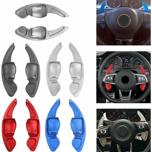 2Pcs Car Steering Wheel Shift Paddle Extension DSG Extender Direct For Volkswagen VW Tiguan Golf 6 MK5 MK6 Jetta GTI R20 R36 CC