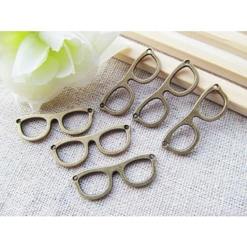 200pcs Antique Silver tone/Antique Bronze Eyeglass Connector Pendant Charm/Finding,for Bracelet,DIY Jewelry Accessory