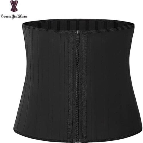 25 Robs Front Zipper Latex Waist Cincher Straps Modeling Coreslet Women Sport Girdle Rubber Fajas Colombians Shapers