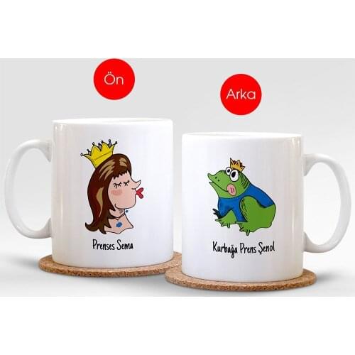 Personalized Is Princess & Frog Prince White Mug Cup