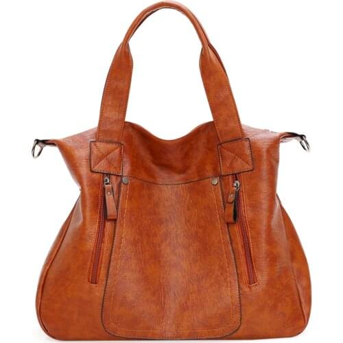 Large Capacity Women Pu Leather Tote Handbags High Quality Soft Ladies Shoulder Bag Fashion Zipper Casual Female Messenger Bags