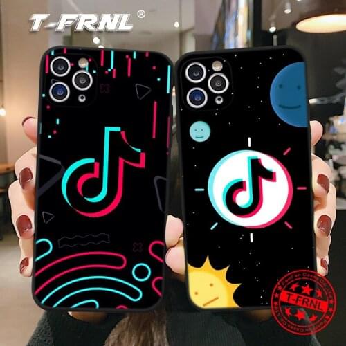 For coque iPhone 11 Pro Max case cute cover for fundas iPhone XS Max case Black TPU for iPhone X XR 12 mini Pro Max cover