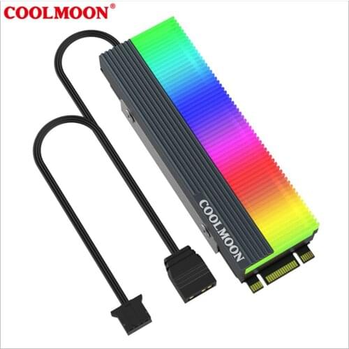 CoolMoon M2 SSD Heatsink 5V 3Pin NVME NGFF M.2 2280 Solid State Drive Hard Disk Cooling Radiator Heat Sink Cooler