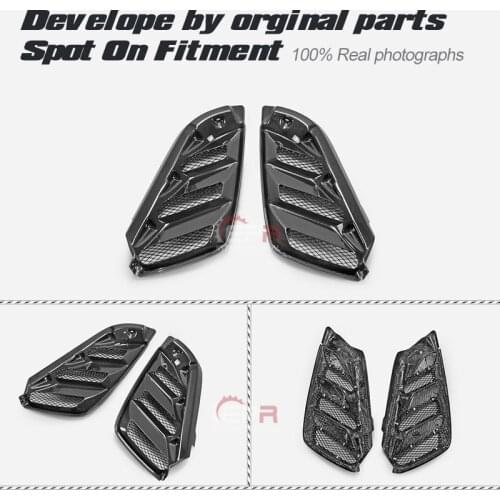 For Ferrari 488 OEM Dry Carbon Glossy Rear Engine Hood Vents Louvres Scoop (Spider only) Exterior Accessories Kits