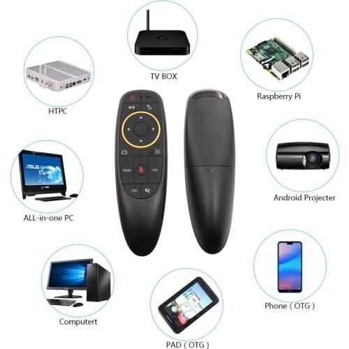 G10 Voice Remote Control 2.4G Wireless Air Mouse Microphone Gyroscope IR Learning for Android tv box T9 H96 Max X96 mini