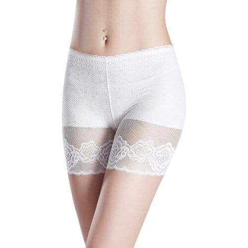 Hot Summer Womens Safety Lace Short Pants Lady Sexy Underwear Pants Seamless Section Female Thin Breathable Pants 2019