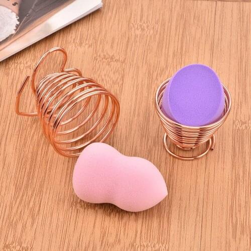 1Pcs Heart Metal Bracket Makeup Puff Rack Cosmetic Holder Blender Display Stand Alloy Drying Powder Puff Make Up Sponge Tools