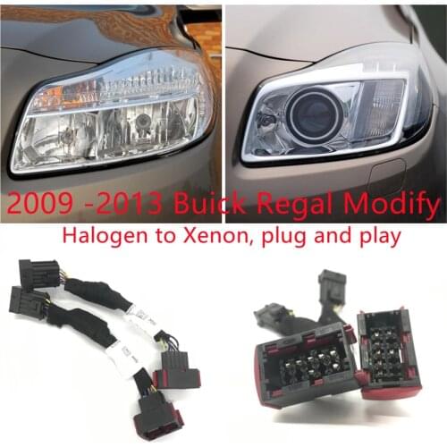 CZMOD Car Headlight Modification Upgrade Special Transfer Wiring Adapter Harness For 2009-2013 Buick Regal Form Halogen To Xenon