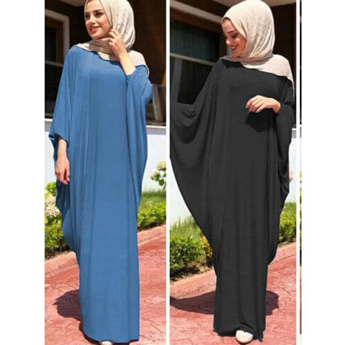 Muslim Prayer Garment Hijab Dress Women Bat Sleeve Jilbab Abaya Islam Kaftan Robe Ramadan Loose Worship Service Islamic Clothing