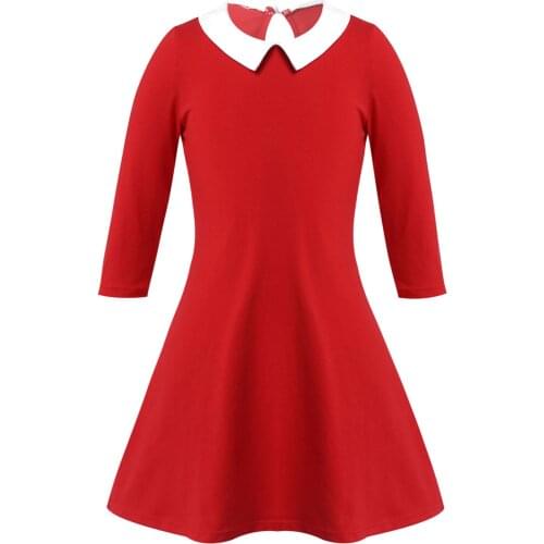Girls Dresses Long Sweater Dresses For Girls Spring Autumn Teenage Red Wedding Party Dresses 4 6 8 9 10 12 Years Girls Clothes