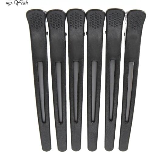 6pcs Black Holding Hair Styling Section Clip Hair Clips Duck Mouth Professional Hairdressing Clips Hairpins Tools DIY Home