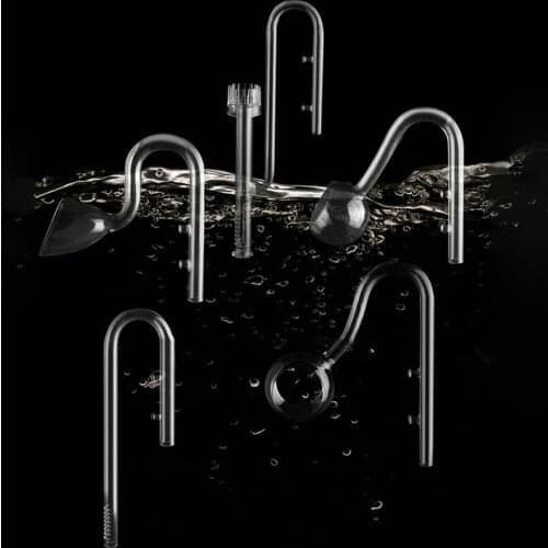 Glass Pipe Lily Poppy Peony Spin Surface Skimmer Inflow Outflow 13/17mm Aquarium Water Plant Tank Filter ADA Quality Mini Nano