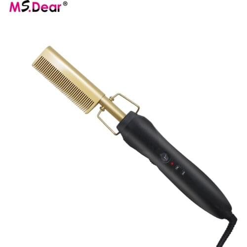 Hair Straightener Electric Hair Brush 220-240V EU US UK Plug 80w Dry & Wet Hair 60s Fast Heat Negative Ions Styling Tools