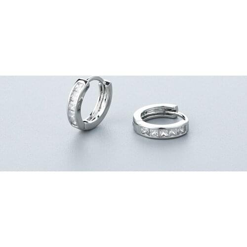 1 Pair Fashion Crystal Hoop Earrings for Women Sweet Simple Ear Clip Earring Party Jewelry Gifts