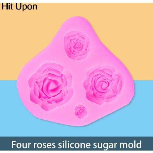 3D Rose Flower Silicone Fondant Chocolate Mould Cake Decor Rose Mold Baking Accessories