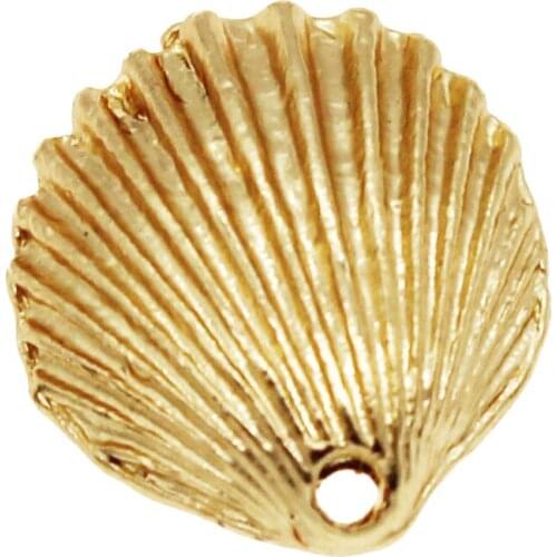 6pcs gold-plated aquarium beach sailing DIY metal shell bracelet earrings necklace decoration scallop handmade accessories