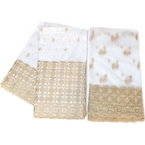 African Bazin Riche Fabric With Brode 2021 Latest Fashion Cotton Dry Embroidery Basin lace Fabric Guinea Brocade Fabrics 7yards